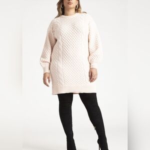 Eloquii Tie Back Sweater Dress